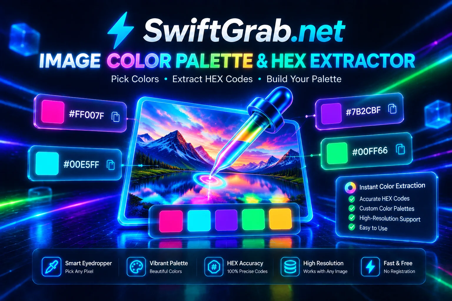 Image Color Palette & HEX Extractor